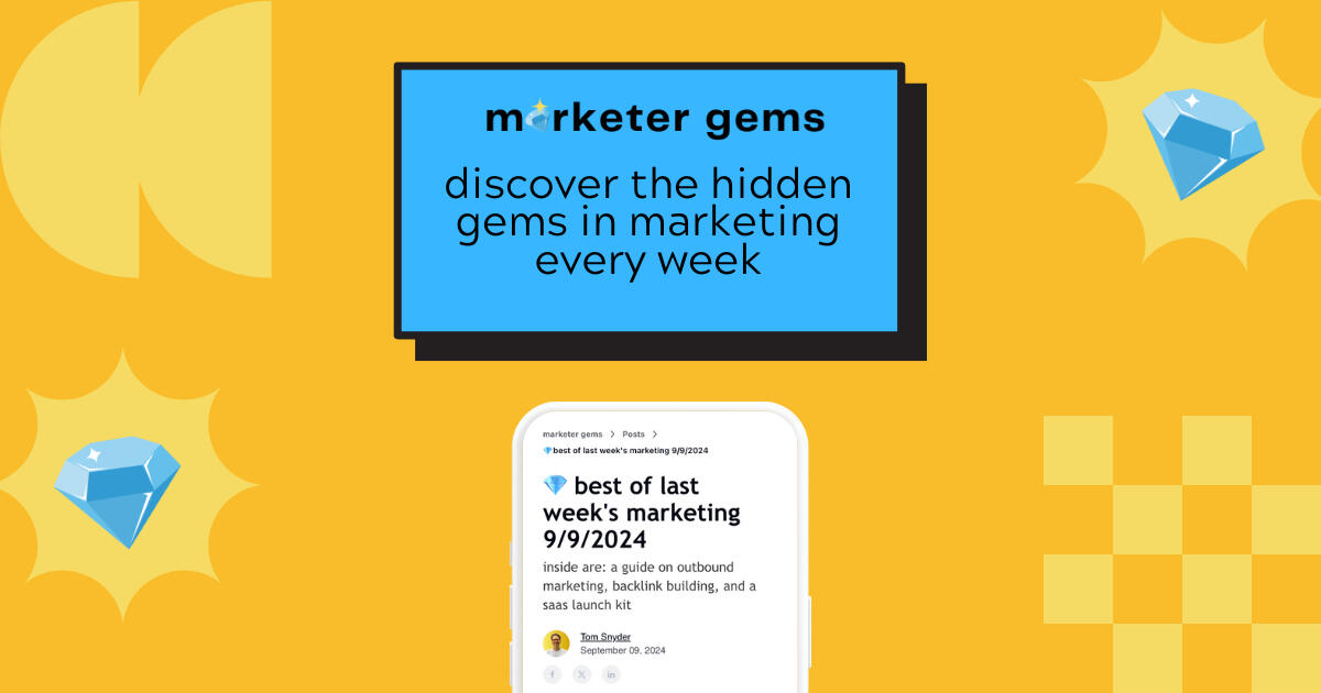 Marketer Gems Newsletter for marketers